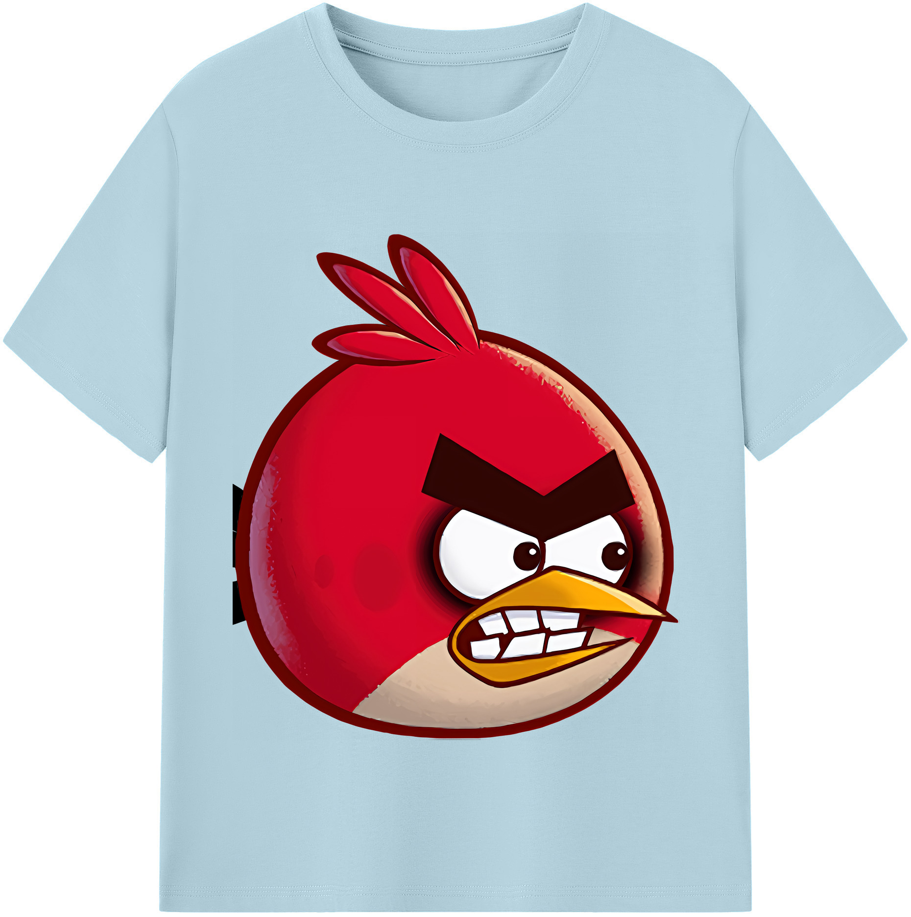 （画像用） Angry Birds アングリーバード 綿100％半袖Tシャツ（フロントプリント）